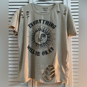 Black and tan ripped t-shirt size 2X